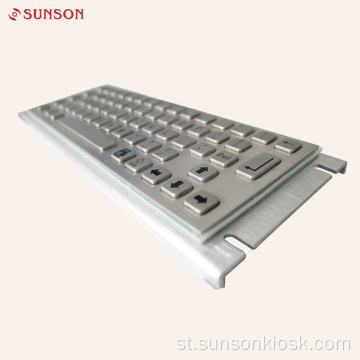 Metal Keyboard e nang le Touch Pad